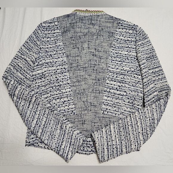 Maje Laos Embellished Tweed Jacket Sz 36 - Picture 10 of 14